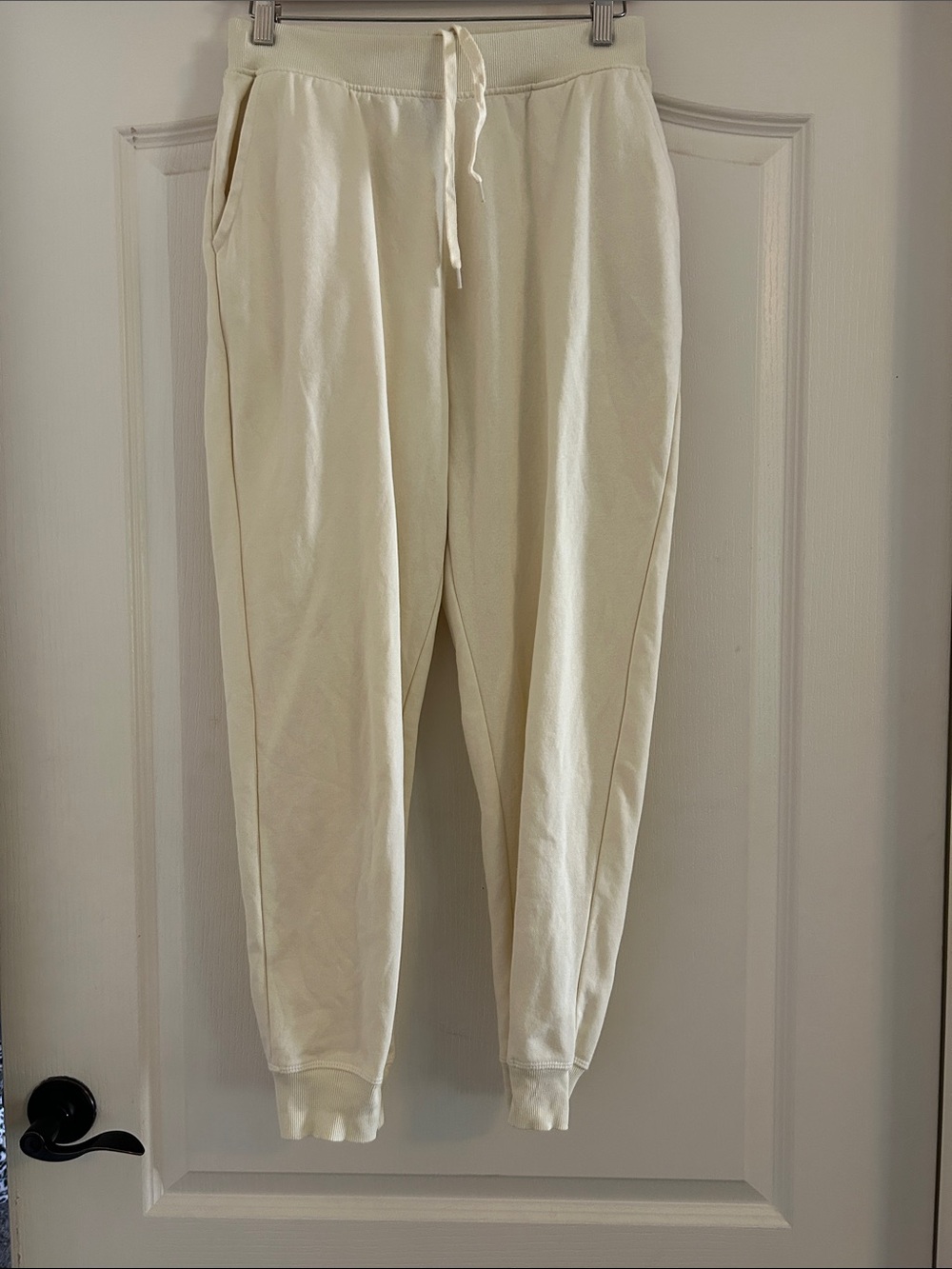 Cream Drawstring Jogger Pants - Women's Track Joggers